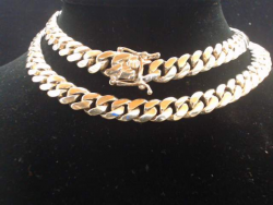 cuban pave cuabnpave thick XL chain necklace 14k